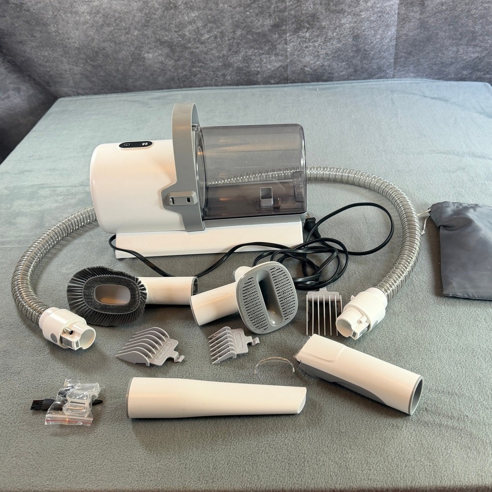 FIXR Dog Grooming Vacuum 12000Pa Low Noise Pet Grooming Kit with Hair Clippers